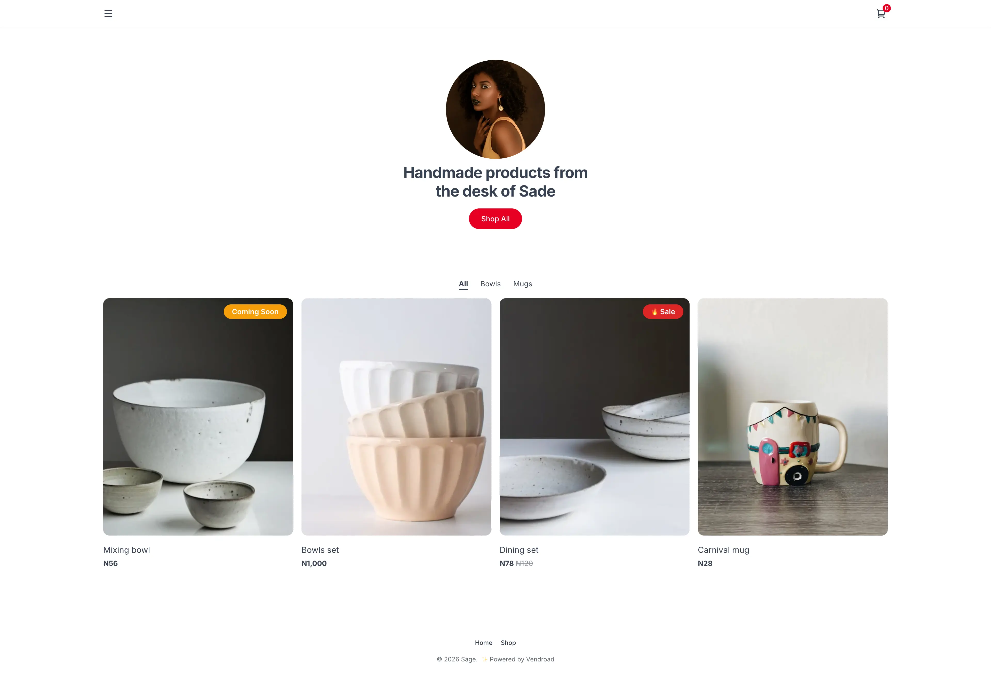 Sage Template - Link-in-bio style design